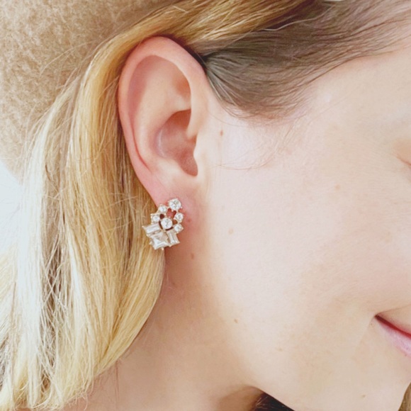 .75x.5” rhinestone cloister earrings - Picture 3 of 4